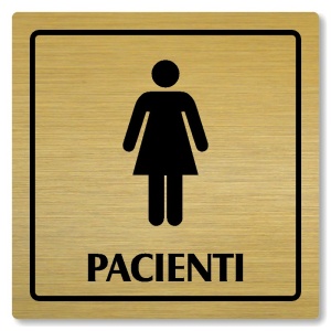WC ženy pacienti, 118x118mm, zlatá, Arizona